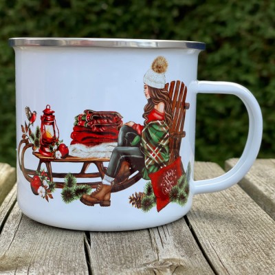 Tasse style « camping » - Hiver Cozy